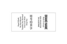 Wäscheetiketten mit Pflegesymbolen Model TC-M25