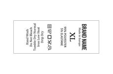 Wäscheetiketten mit Pflegesymbolen Model TC-M26