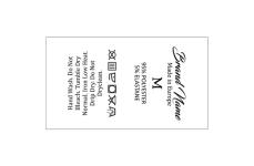 Wäscheetiketten mit Pflegesymbolen Model TC-M336