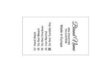 Wäscheetiketten Modell TC-M40 Wäscheetiketten mit Pflegesymbolen Model TC-M40