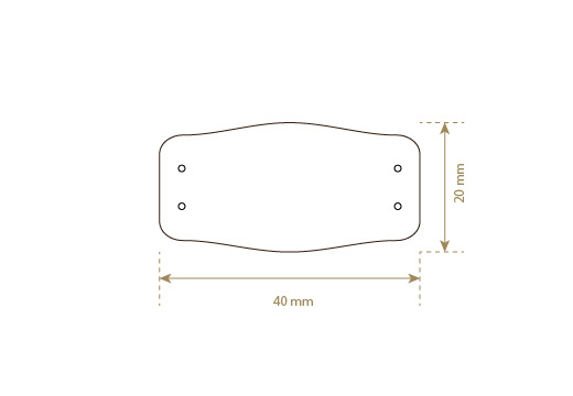 Lederetikett aus Echt-Leder Model EP-M14