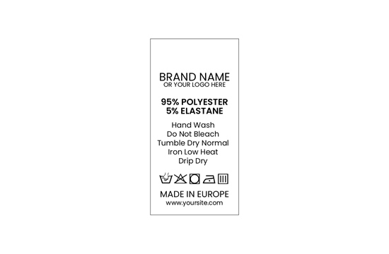 Wäsche-Etiketten Modell TC-M182