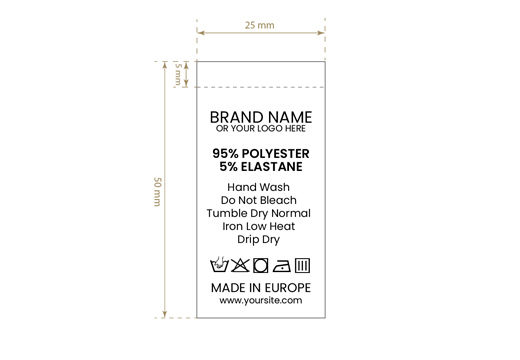 Wäsche-Etiketten Modell TC-M182
