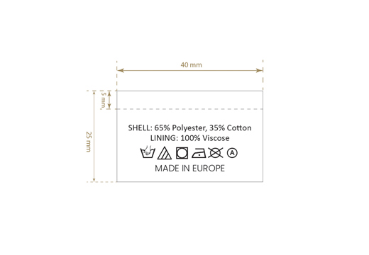 Wäsche-Etiketten Modell TC-M187