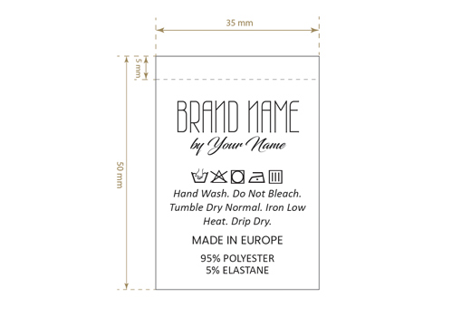 Wäsche-Etiketten Modell TC-M197