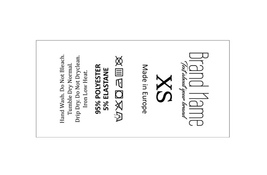 Wäscheetiketten mit Größe Modell TC-M337