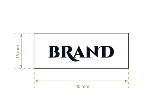 Bedrucktes Textiletikett Short Style Model TL-M5