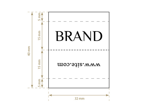 Gewebtes Textiletikett Whim Style Model WL-M41
